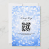 Elegante trouwlichten  Navy Blue QR RSVP Kaart (Achterkant)