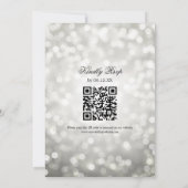 Elegante trouwlichten  Silver QR RSVP Kaart (Achterkant)