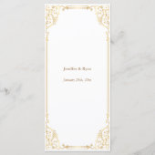 Elegante Trouwmenu Menu (Achterkant)