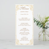 Elegante Trouwmenu Menu (Staand voorkant)