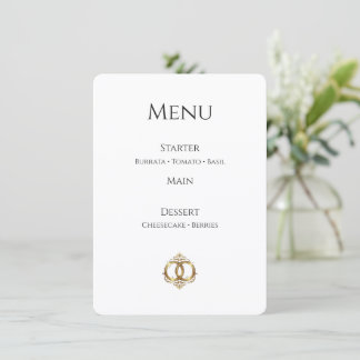 Elegante Trouwmenukaart | Modern Abstract Menu