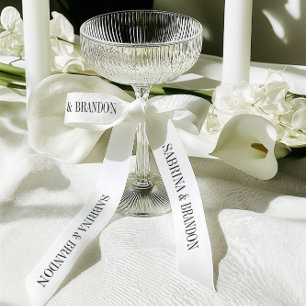 Elegante trouwnaam patroon lint