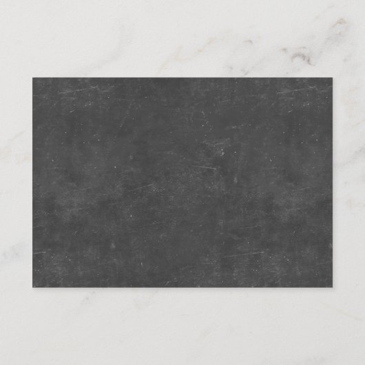 Elegante trouwreceptie met krijtbord informatiekaartje (Achterkant)