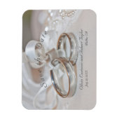Elegante trouwringen Save the Date Magneet (Verticaal)
