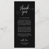 Elegante trouwtafel instelling bedankkaart programma (Voorkant)