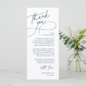 Elegante trouwtafel instelling bedankkaart programma (Staand voorkant)