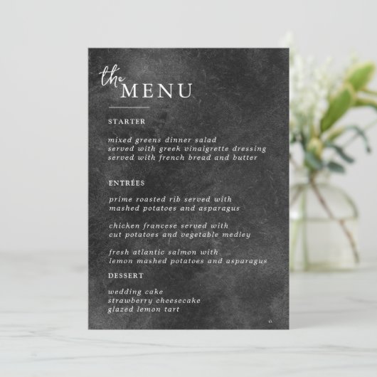 Elegante Trouwtafel Menu Kaarten Flat Menu (Staand voorkant)
