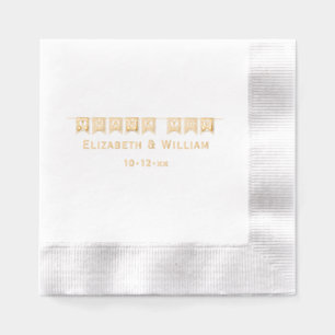 Elegante Trouwtypografie Bedankt Banner Folie Servetten