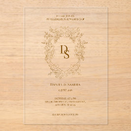 Elegante Trouwuitnodiging Acryl Uitnodigingen
