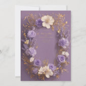 Elegante trouwuitnodiging met romantisch liefdesth save the date (Achterkant)