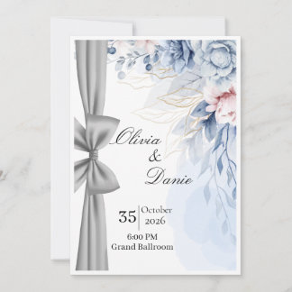 Elegante Trouwuitnodiging Template | Modern Minim Kaart