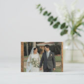 Elegante trouwwebsite | RSVP QR-codefoto Informatiekaartje (Staand voorkant)