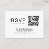 Elegante trouwwebsite | RSVP QR-codefoto Informatiekaartje (Achterkant)