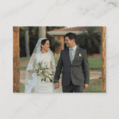 Elegante trouwwebsite | RSVP QR-codefoto Informatiekaartje (Voorkant)