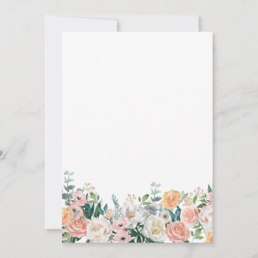 Elegante Tuin Bloemen Groen 90e Verjaardagsfeest Kaart (Achterkant)