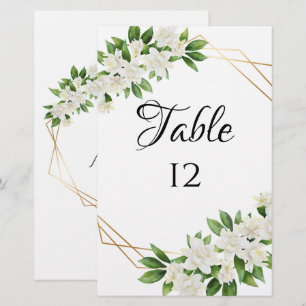ELEGANTE TUIN BLOEMEN LIJST GROEN TAFELNUMMERS