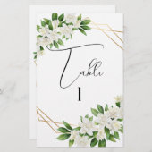 ELEGANTE TUIN BLOEMEN LIJST GROEN TAFELNUMMERS (Voorkant / Achterkant)