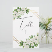 ELEGANTE TUIN BLOEMEN LIJST GROEN TAFELNUMMERS (Staand voorkant)