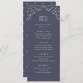 Elegante tuin bloemenrustieke bruiloft menu (Voorkant / Achterkant)