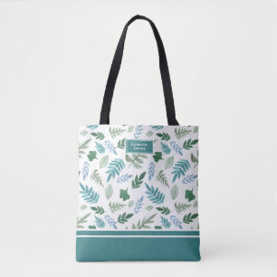Elegante tuin grillen groen monogram draagtas