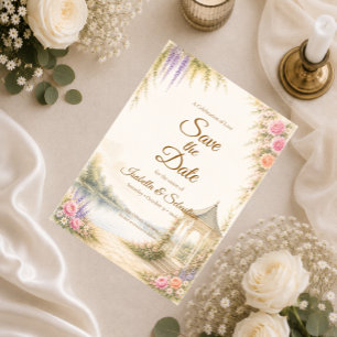 Elegante Tuinbruiloft Save The Date