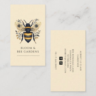 Elegante Tuinier Botanische Bij Visitekaartje