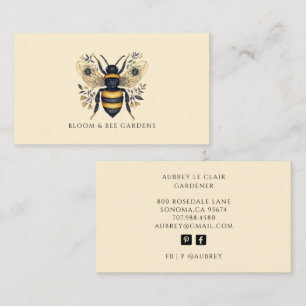 Elegante Tuinier Botanische Bij Visitekaartje
