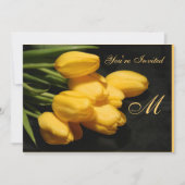 Élégante Tulipe Jaune Invitation à toutes les occa (Devant)