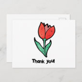 Elegante Tulp Bedankt leraar Briefkaart (Voorkant / Achterkant)