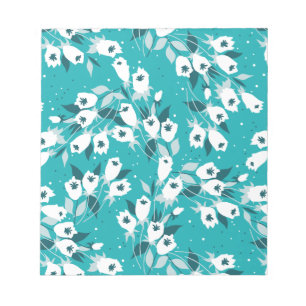 Elegante Tulp Bloem Patroon Botanische Kunst Ontwe Notitieblok