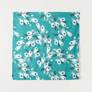 Elegante Tulp Bloem Patroon Botanische Kunst Ontwe Wandkleed