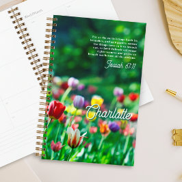 Elegante Tulp Bloementuin gepersonaliseerd Planner