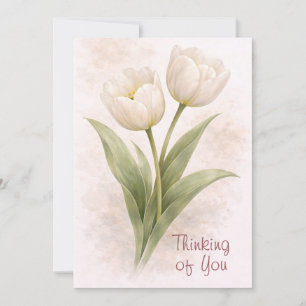 Elegante Tulp Denk Aan Jou Kaart