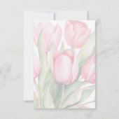 Elegante tulp Eerste Communie Bedankkaart (Achterkant)