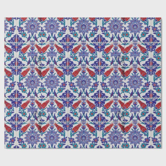 Elegante Tulp en Roos Bloemen Fotografie Cadeaupapier (Vlak)