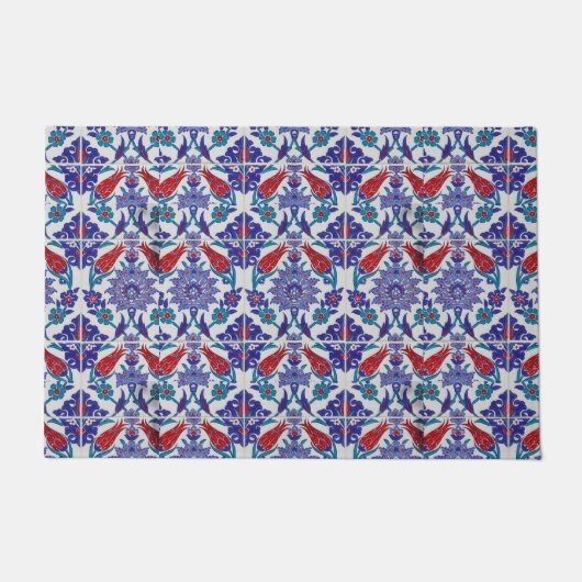 Elegante Tulp en Roos Bloemen Fotografie Deurmat (Voorkant)