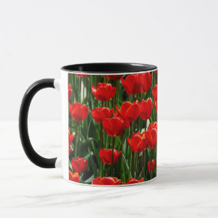 Elegante Tulp en Roos Bloemige Bloemen Fotografie Mok