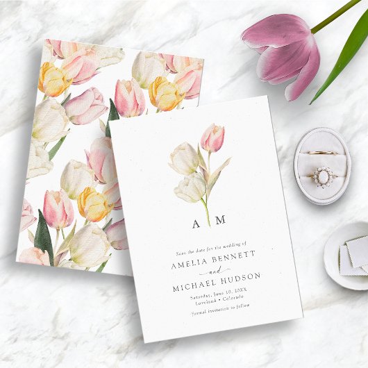 Elegante Tulp Save The Date