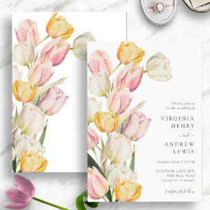Elegante Tulp Trouwdag Kaart