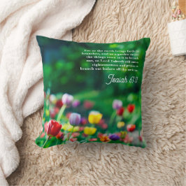 Elegante Tulp Tuin Schrift Verse Dubbelzijdig Kussen
