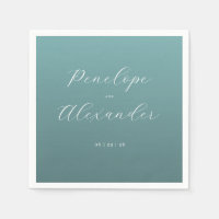 Elegante Turquoise Calligrafie