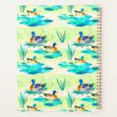 Elegante turquoise eenden scriptnaam Recept Planner (Achterkant)