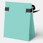 Elegante turquoise favor dozen bedankdoosjes (Achterkant)