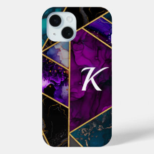 Elegante turquoise paarse glitter girly