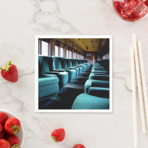 Elegante turquoise stoelen servet