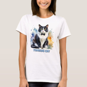 Elegante Tuxedo Kat T-shirt