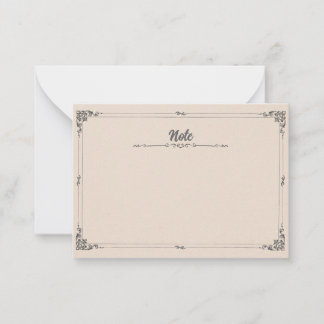 Elegante  twee grenzen Klassiek  Lijst Notitiekaartje