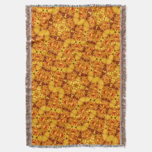 Elegante Tweekleurige Rood Goud Monsella Tulp Deken