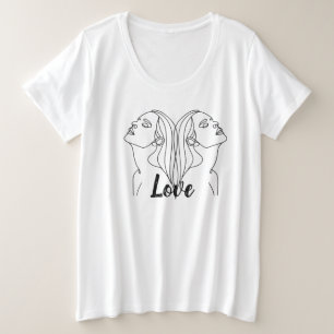 Elégante Twin dames grafe dessin blanc
