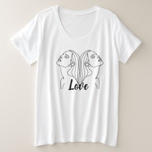 Elégante Twin dames grafe dessin blanc (Design devant)